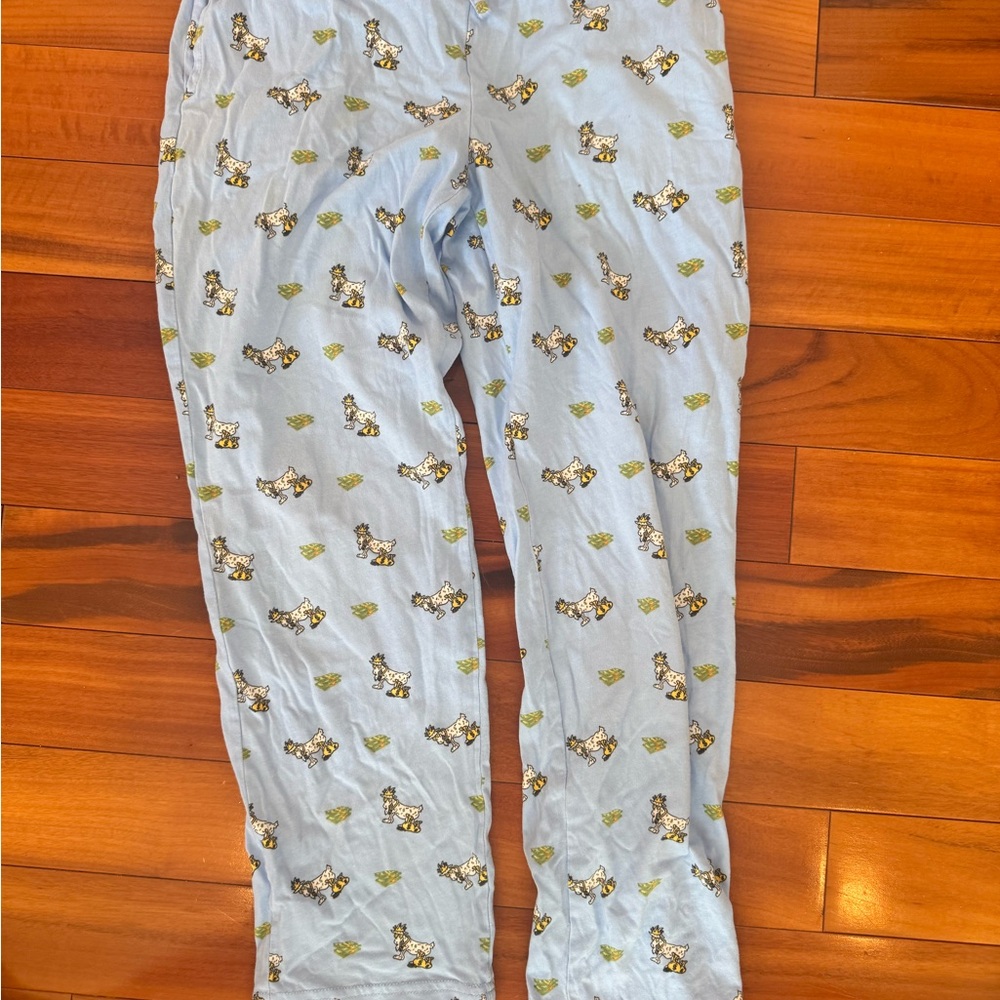 Light Blue Kids Sweatpants with Dog Print
